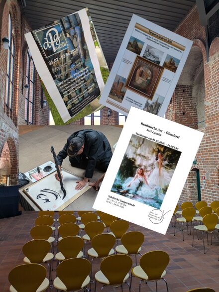 Gemälde in einer Ausstellung des Kultur- und Museumsvereins Tangermünde
